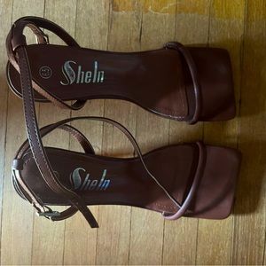 Shein Brown strappy heels